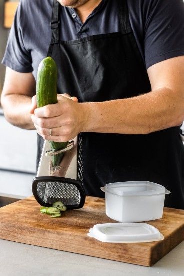 Multipurpose grater, with container, stainless steel - Kitchen Craft