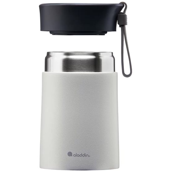 Próżniowo zamknięty pojemnik "Bistro" ze stali nierdzewnej, 400 ml, Stone Grey - Aladdin