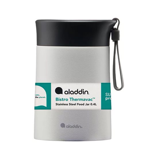 "Bistro" vákuumzáras tartály rozsdamentes acélból, 400 ml, Stone Grey - Aladdin