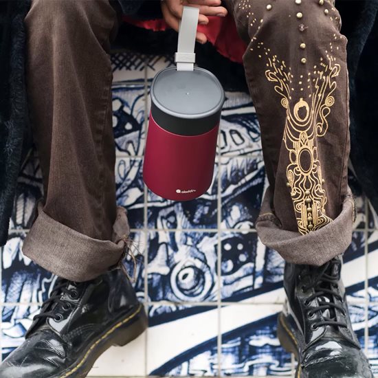 "Bistro" vacuum-sealed container made of stainless steel, 400 ml, <<Burgundy>> - Aladdin