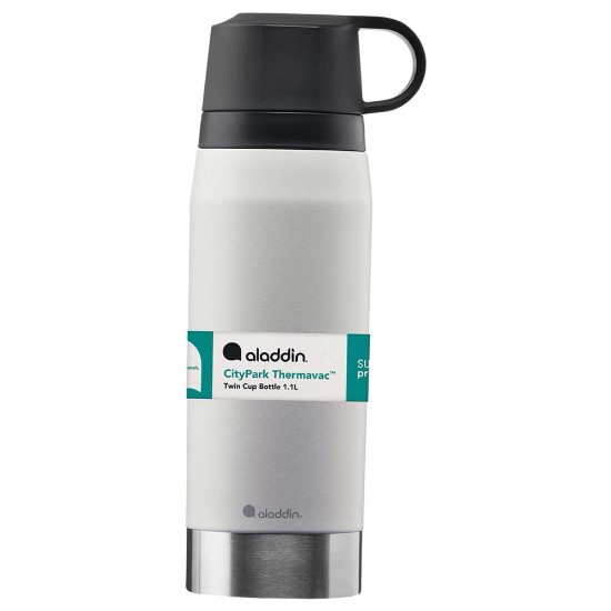 CityPark Thermavac värmeisolerande flaska, 1,1 L, Stone Grey - Aladdin