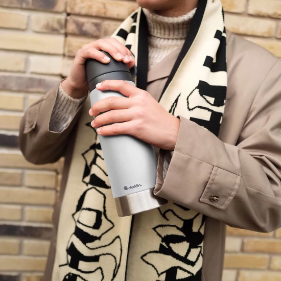 CityPark Thermavac thermo-insulating bottle, 1.1 L, Stone Gray - Aladdin