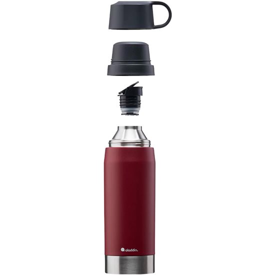 CityPark Thermavac thermo-insulating bottle, 1.1 L, Burgundy - Aladdin