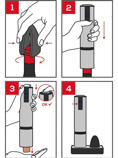 "Elis Touch" sada elektrické vývrtky a řezačky fólie, Stainless Steel - Peugeot