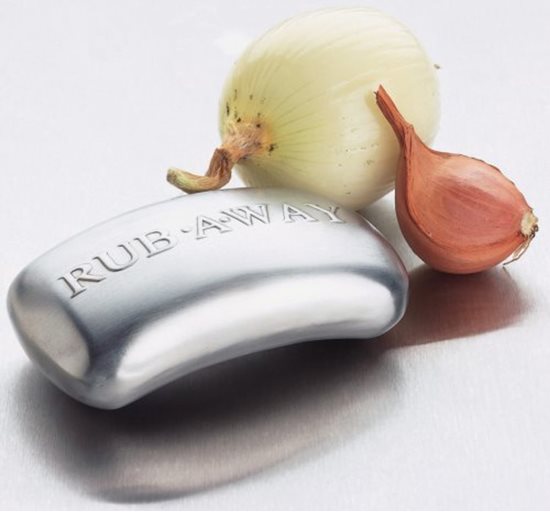 Stainless steel "Rub-a-way" odour absorbant, soap bar-shaped - Kitchen Craft