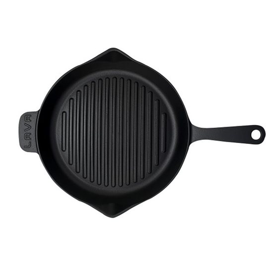 Støbejerns grillpande, 28 cm - LAVA mærke