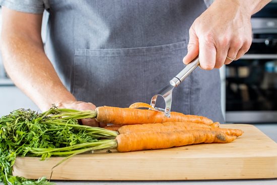 Прибор от неръждаема стомана за белене на плодове/зеленчуци, 18 см - от Kitchen Craft