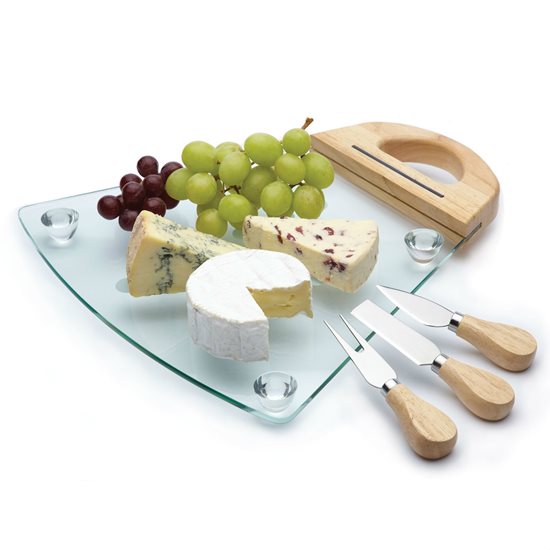 Conjunto de 4 peças para servir variedades de queijo - por Kitchen Craft