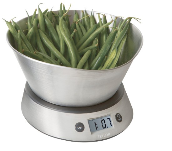 Bilancia da cucina con ciotola, 5 kg - Taylor Pro