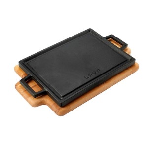 Grelha, ferro fundido, 22 x 30 cm, com suporte - marca LAVA