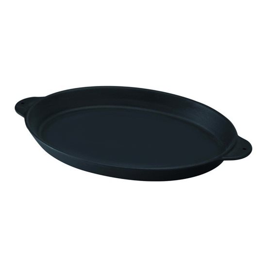 Oval cast iron tray for Fajita, LAVA