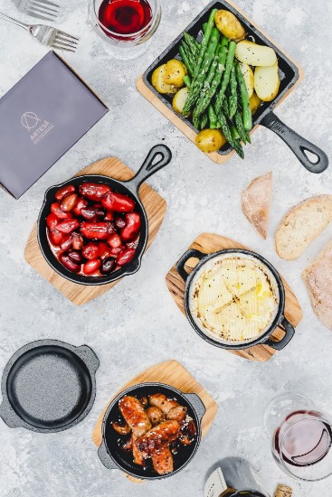 Mini-frying pan, cast iron, 14.5 cm, with wooden support, "Artesa"  - Kitchen Craft