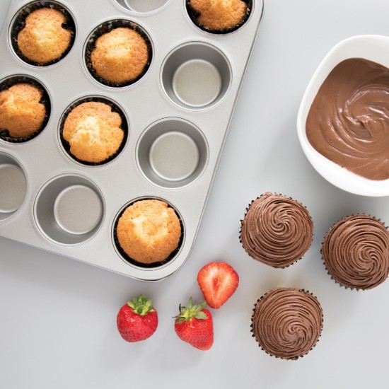 Tray for muffins, 35 x 27 cm, steel - Kitchen Craft