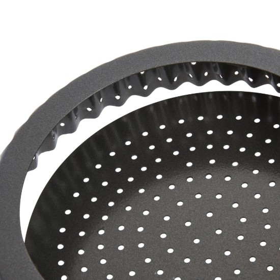 Perforált tálca tortákhoz, 18 cm, acél - Kitchen Craft