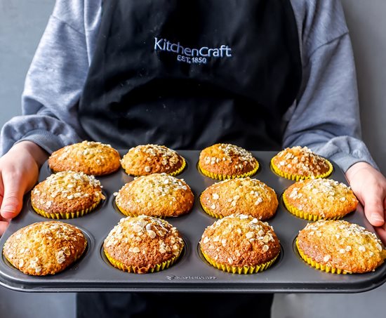 Bandeja de muffins, 35 x 27 cm, aço - por Kitchen Craft