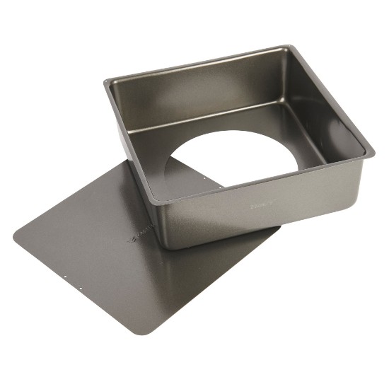 Deep, square tray, 23 cm, steel - Kitchen Craft