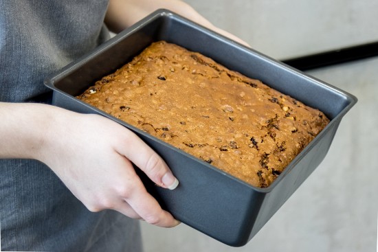 Deep, square tray, 23 cm, steel - Kitchen Craft