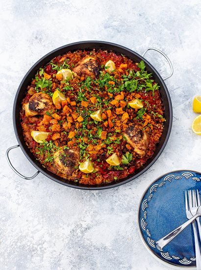 Paella pan 32 cm, steel - Kitchen Craft