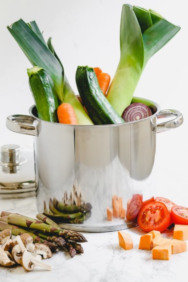Кастрюля с крышкой, нержавеющая сталь, 22 см/7 л - Kitchen Craft