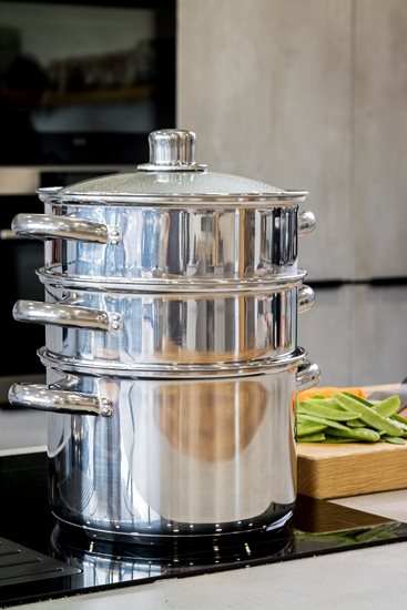Set višeslojnih posuda od nehrđajućeg čelika za kuhanje na pari - Kitchen Craft
