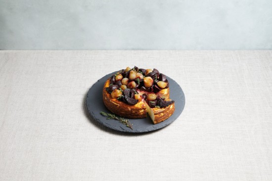 Apaļš slinkās susanas šķīvis, 35 cm, šīfera akmens - Artesa