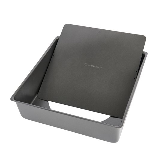 Βαθύς, τετράγωνος δίσκος, ατσάλι, 30 × 30 cm - Kitchen Craft