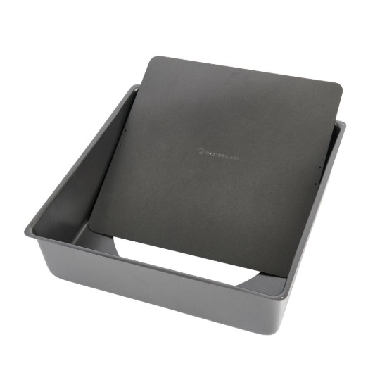 Diep, vierkant dienblad, staal, 30 × 30 cm - Kitchen Craft