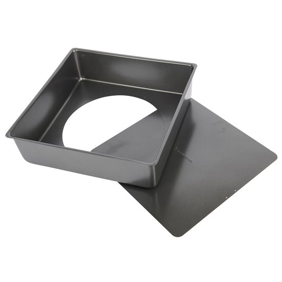Deep, square tray, steel, 30 × 30 cm - Kitchen Craft