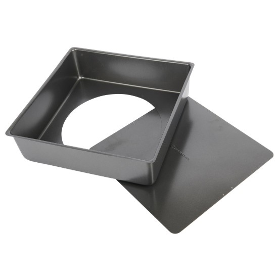 Diep, vierkant dienblad, staal, 30 × 30 cm - Kitchen Craft