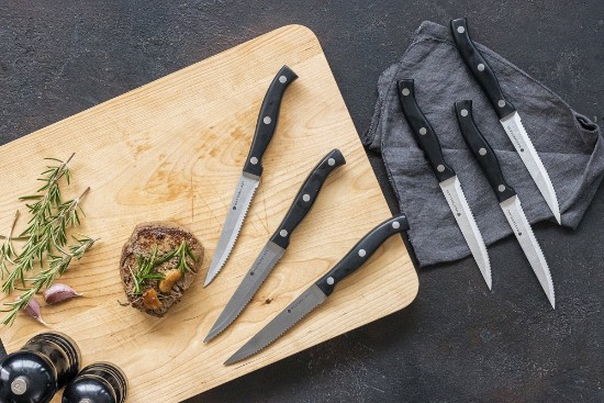 Sett med biffkniver, 6 deler, rustfritt stål – Kitchen Craft