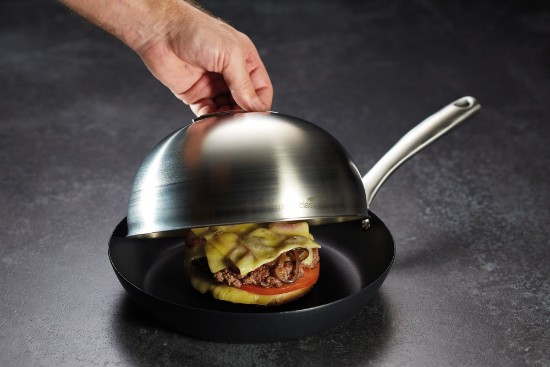 Tapa cúpula para sartén/grill, 22,5 cm, acero inoxidable - Kitchen Craft