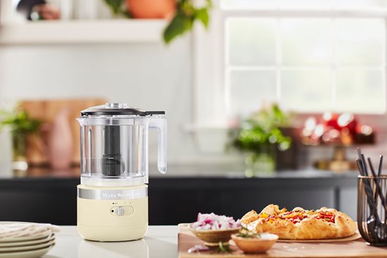 Cordless food-chopper, 1.18 l, "Almond Cream" color - KitchenAid brand