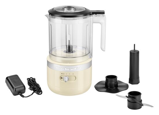 Langaton ruokasilppuri, 1,18 l, "Almond Cream" väri - KitchenAid merkki