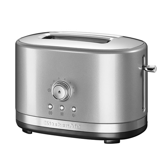 2 lizdų skrudintuvas, rankinis valdymas, 1200W, "Contour Silver" spalva - "KitchenAid" prekės ženklas