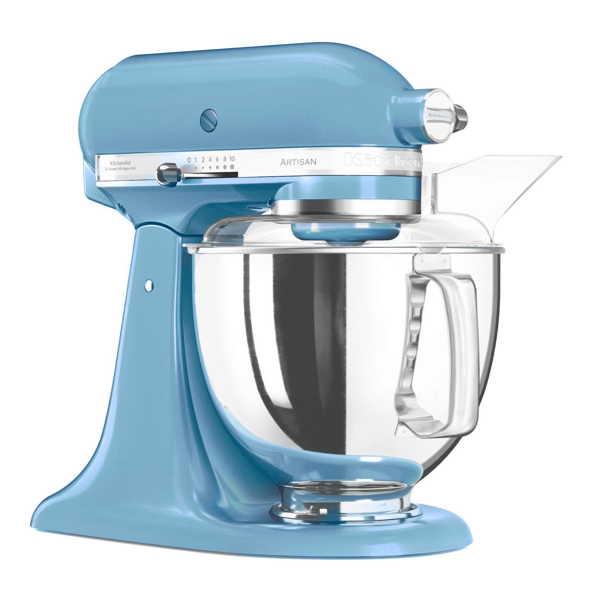 KitchenAid Artisan Mixer Stand Blue Velvet Bowl with Handle Attachments  Baking