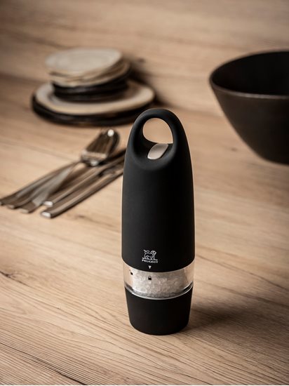 Elektrický mlynček na soľ "Zest", 18 cm, Čierny - Peugeot