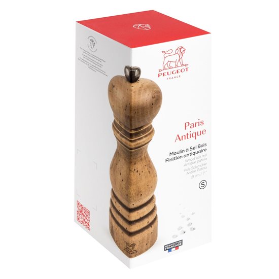 "Paris Classic" zoutmolen, 18 cm, "Aged Wood" - Peugeot