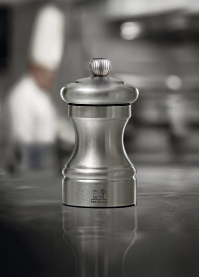Moulin à sel 10 cm "Bistro Chef", Stainless Steel - Peugeot