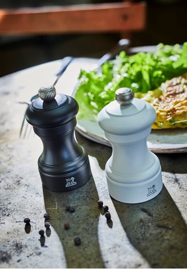 Set of 2 salt and pepper grinders, "Bistro", 10 cm, White and Black - Peugeot