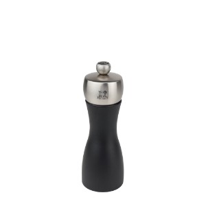 Pepper grinder, 15 cm, made of wood, "Fidji", Black Matte - Peugeot