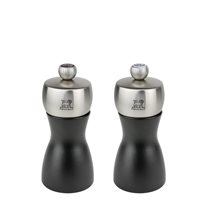 Set of 2 "Fidji" salt and pepper grinders , 12 cm, Black - Peugeot