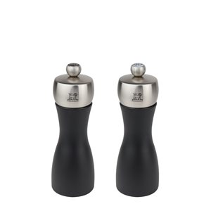 Set of 2 "Fidji" salt and pepper grinders, 15 cm, Matte Black - Peugeot