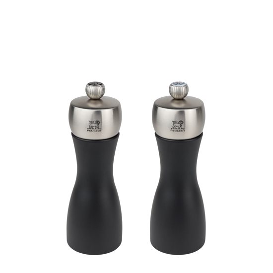 Set 2 mlinčkov za sol in poper "Fidji", 15 cm, Matte Black - Peugeot