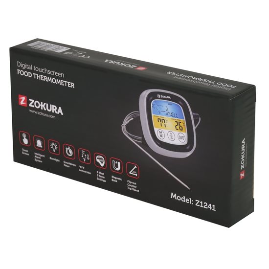 Цифров термометър за месо, със сензорен екран - Zokura