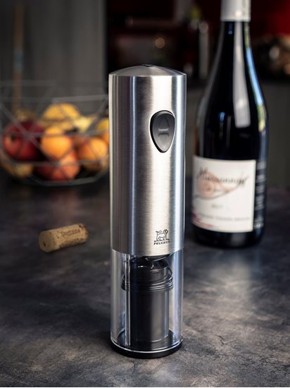 Electric corkscrew, 20 cm, "Elis", Stainless Steel - Peugeot