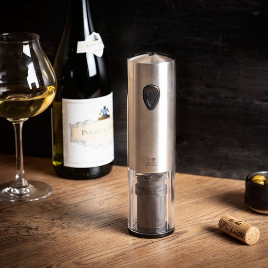 Electric corkscrew, 20 cm, "Elis", Stainless Steel - Peugeot