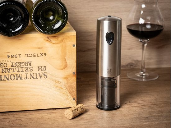 Electric corkscrew, 20 cm, "Elis", Stainless Steel - Peugeot