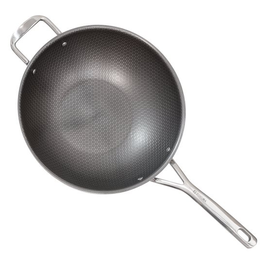 Wok, non-stick, 3-ply, stainless steel, 30 cm / 5 l - Zokura