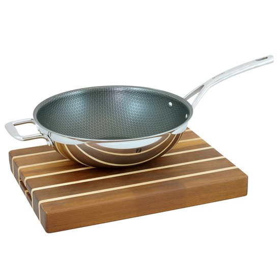 Wok, αντικολλητικό, 3-φυλλο, ανοξείδωτο ατσάλι, 30 cm / 5 l - Zokura
