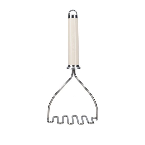 Manual potato masher, 26 cm, stainless steel, Almond Cream - KitchenAid